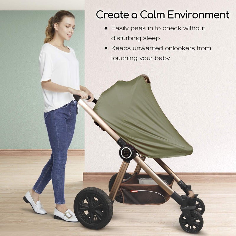 Kefee Kol Nursing Cover & Baby Nursing Poncho Multi Use Breastfeeding Cover for CarSeat Canopy  High Seat Cover  Stroller Cover  Shopping Cart Cover Nursing Scarf for Boy and Girl by Kefee Kol (Green) - Image 4